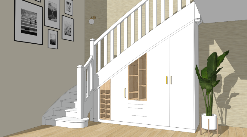 Meuble sur mesure sous escalier